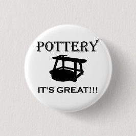 Bóton Redondo 2.54cm Eu sou um Deus mais potente também criado de argil