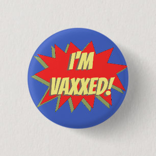 BÓTON REDONDO 2.54CM EU SOU VAXXED! BOTÃO