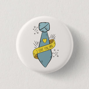 Bóton Redondo 2.54cm Eu te amo botão do Pin do dia dos pais   do pai