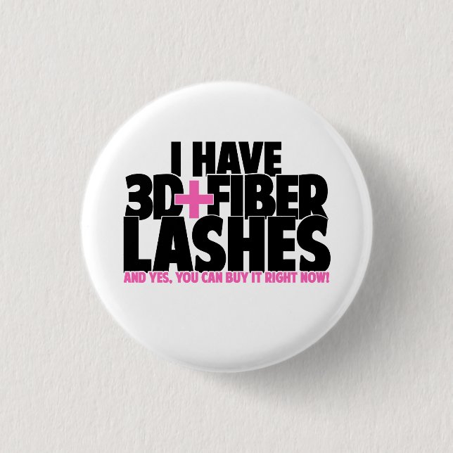 Bóton Redondo 2.54cm Eu tenho 3d + Chicotes da fibra (Frente)