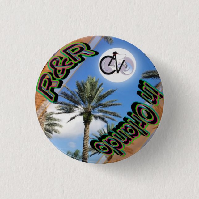 Bóton Redondo 2.54cm Excursão de R&R no botão de Orlando (Frente)