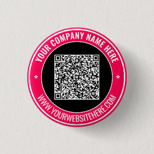Bóton Redondo 2.54cm Exemplo de Botão de QR Code Promocional Personaliz