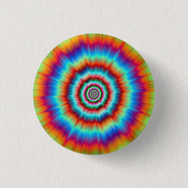 Bóton Redondo 2.54cm Explosão do botão Pinback em azul e laranja (Frente)