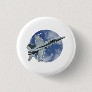 Bóton Redondo 2.54cm F/A-18C Hornet em uma Nuvem Circular