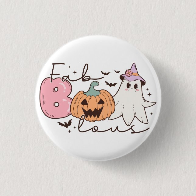Bóton Redondo 2.54cm Fabuloso Halloween (Frente)