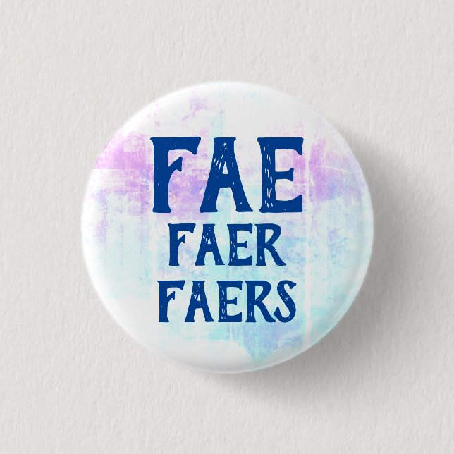 Bóton Redondo 2.54cm Fae Faer Faers Pronounes (Frente)