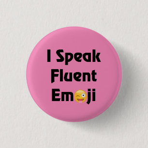 Bóton Redondo 2.54cm Fale Fluent Emoji