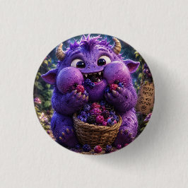 Bóton Redondo 2.54cm Fantasia de Monstro Fofo Bandido de Frutas Arte Fl