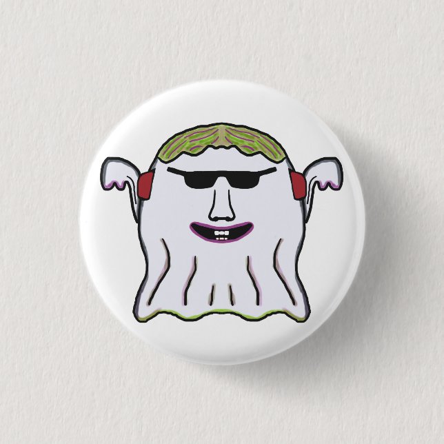 Bóton Redondo 2.54cm Fantasma legal (Frente)