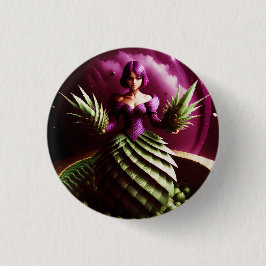 Bóton Redondo 2.54cm Fantasy Scene With Pineapple Girl