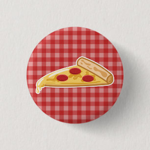 Bóton Redondo 2.54cm Fatia de pizza de cartum