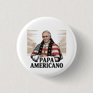 Bóton Redondo 2.54cm Fé Cristã da Igreja Católica do Papa Leão American