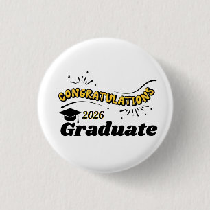 Bóton Redondo 2.54cm Felicitações Graduado 2026