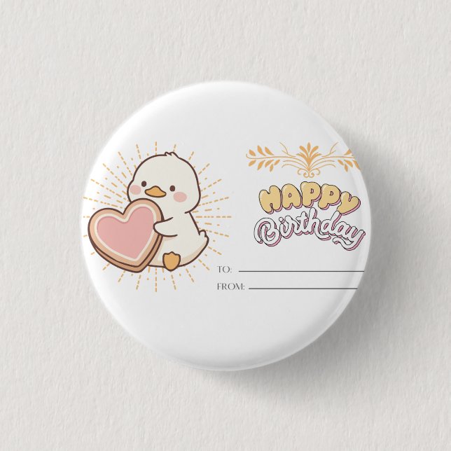 BÓTON REDONDO 2.54CM FELIZ ANIVERSÁRIO (Frente)