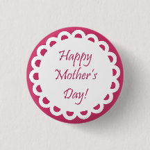 Feliz Dia das Mães Rosa com Renda Branca Personali