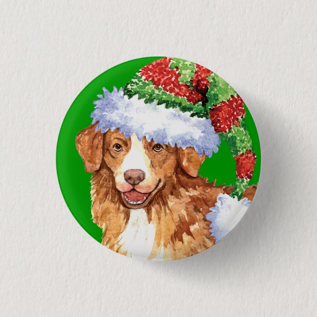 Bóton Redondo 2.54cm Feliz Howliday Toller (Frente)