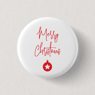 Bóton Redondo 2.54cm Feliz Natal Família Ano Novo Mensagem