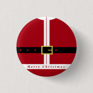 Bóton Redondo 2.54cm Feliz Natal - Papai Noel