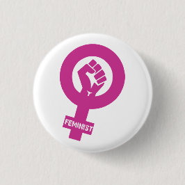 Bóton Redondo 2.54cm Feminist Logo