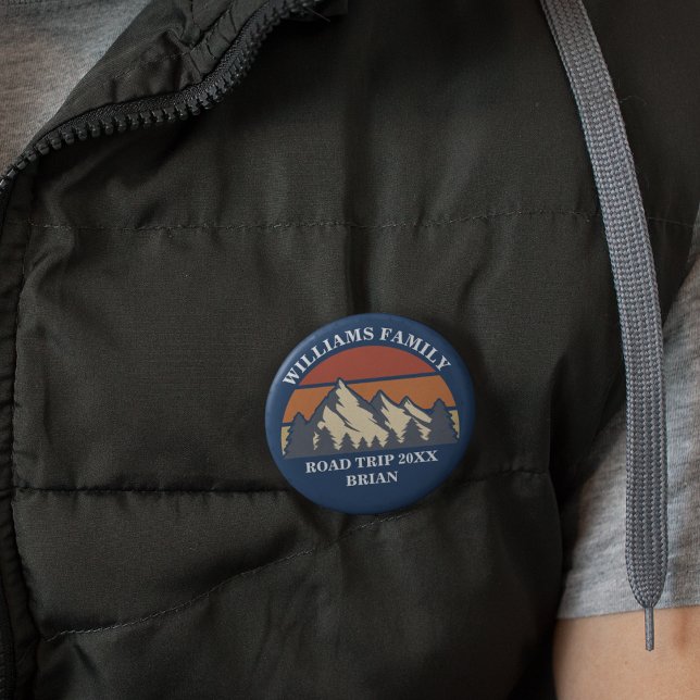 Bóton Redondo 2.54cm Férias na Estrada Familiar Monta Reunião Personali (Criador carregado)