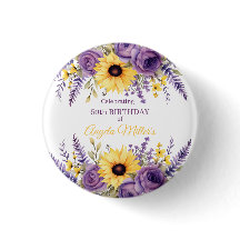 Festa de aniversário floral roxa 60ª