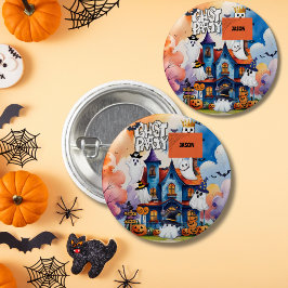 Bóton Redondo 2.54cm Festa de Crianças Fantasmagóricas de Halloween