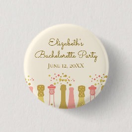 Bóton Redondo 2.54cm Festa de Despedida de Solteira Retro Glam dos Anos