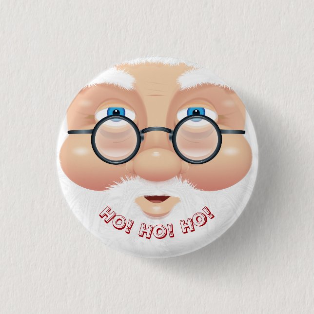 Bóton Redondo 2.54cm Festa de Natal do Papai Noel (Frente)