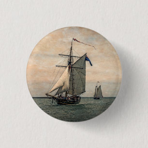 Bóton Redondo 2.54cm Festival de Navios Altos