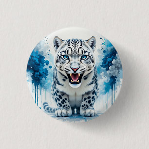 Bóton Redondo 2.54cm Fierce White Leopard