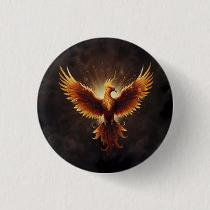 Bóton Redondo 2.54cm Fiery Phoenix Cushion