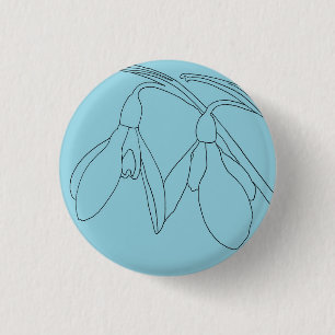 Bóton Redondo 2.54cm Flor de snowdrop personalizada
