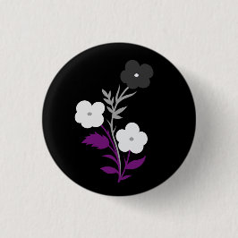 Bóton Redondo 2.54cm Flores de Sinalizador Asexuais Sutis