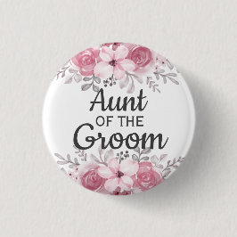 Bóton Redondo 2.54cm Flores rosa tia do botão noivo