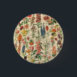 Bóton Redondo 2.54cm Flores Vintage<br><div class="desc">Por favor,  visite minha loja para obter design mais interessante e mais opções de cores. => zazzle.com/colorfulworld*</div>