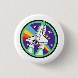 Bóton Redondo 2.54cm Foguete à lua