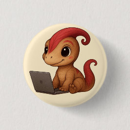 Bóton Redondo 2.54cm Folha de Adesivos Dino – Dino Kammli no Laptop