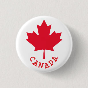 Bóton Redondo 2.54cm Folha de Bordo Canadense