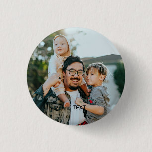 Bóton Redondo 2.54cm Foto e Texto Personalizados