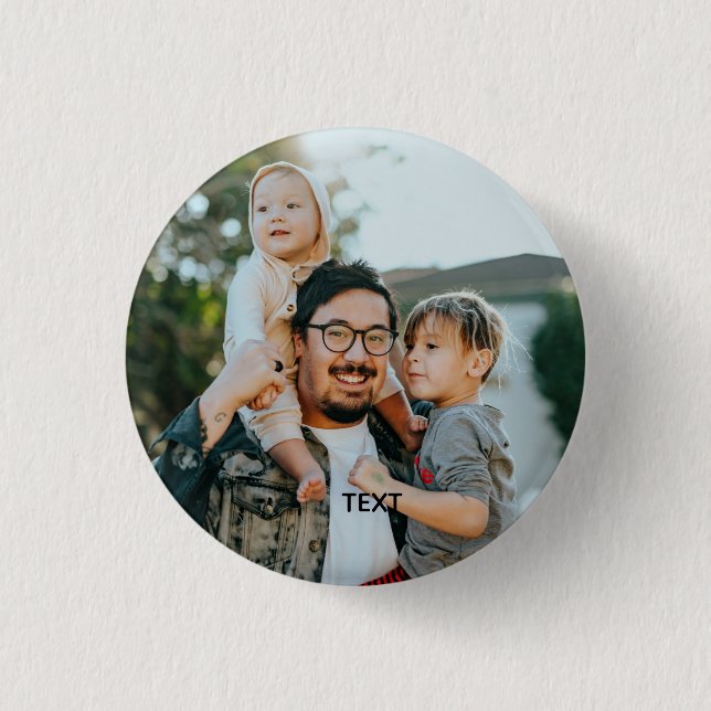 Bóton Redondo 2.54cm Foto e Texto Personalizados (Frente)