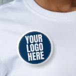 Bóton Redondo 2.54cm Foto personalizada da empresa do logotipo comercia<br><div class="desc">Pino do botão do logotipo comercial de 2, 25" para publicidade em marca. Represente sua empresa com seu próprio material de marketing profissional.</div>