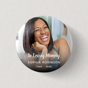 Bóton Redondo 2.54cm Foto Personalizada No Funeral De Memória De Adoraç