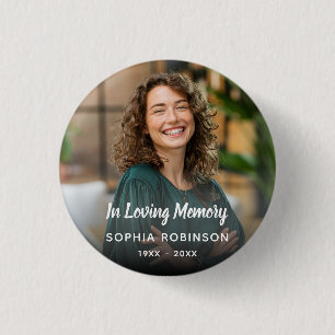 Bóton Redondo 2.54cm Foto Personalizada No Funeral De Memória De Adoraç