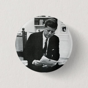 Bóton Redondo 2.54cm Fotografia de John F. Kennedy 2