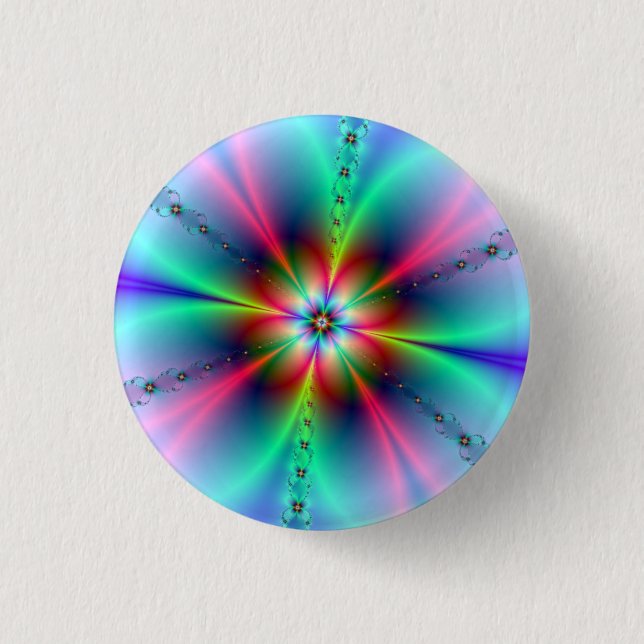 Bóton Redondo 2.54cm Fractal de alimentação do ventilador (Frente)