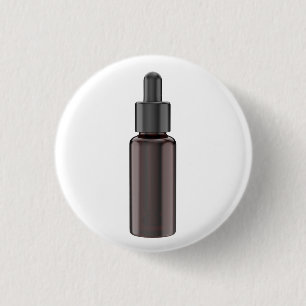 Bóton Redondo 2.54cm Frasco de vidro com pipeta