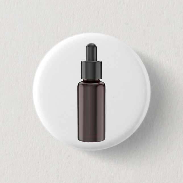 Bóton Redondo 2.54cm Frasco de vidro com pipeta (Frente)