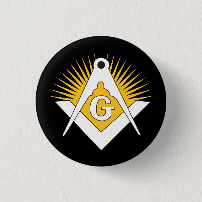 Bóton Redondo 2.54cm Freemasonry symbol (Frente)