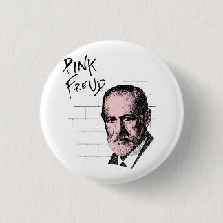 Bóton Redondo 2.54cm Freud cor-de-rosa Sigmund Freud