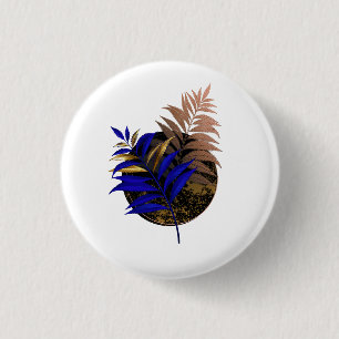 Bóton Redondo 2.54cm Frio azul no círculo preto